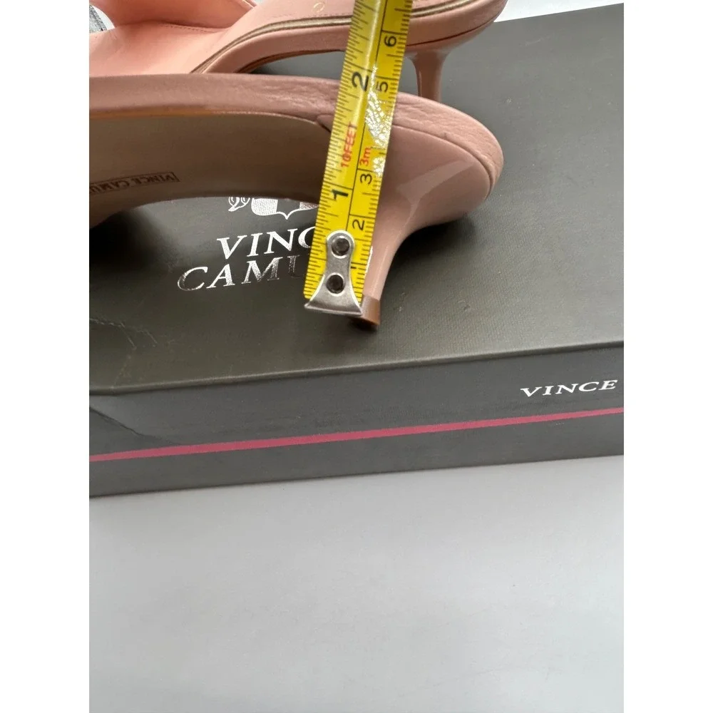 Vince Camuto Faiza Mules,Womens 6M,Pale Peony Pink Leather,Kitten Heel,(NIB) - Picture 7 of 14